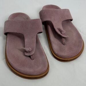 Free People Mika Footbed Sandals in Orchid Ice Suede - Size 8